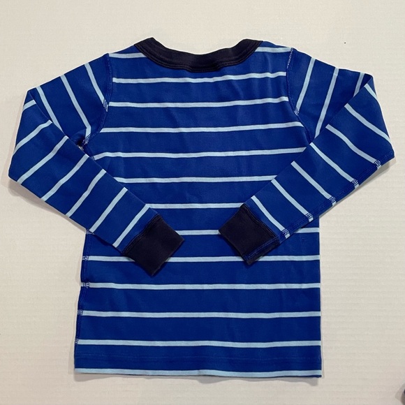 Hanna Andersson Blue Stripe Gnome Long Pajamas 2-Piece Set Size Kids 100 cm US 4 - Picture 3 of 6